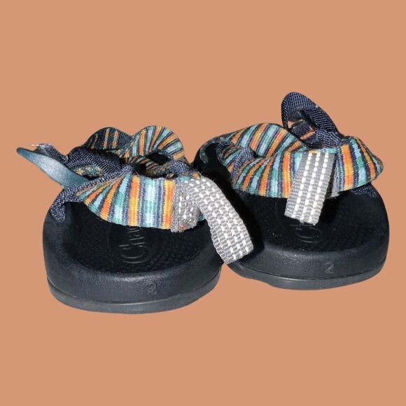 Chaco Kids Sandals ZX1 Tarten Strap Hiking Shoe Size 2 - Picture 3 of 6